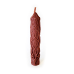 Свеча ритуальная коричневая, ДУХ ЛЕСА,  из пчелиного воска с эфирными маслами, 140х25 мм