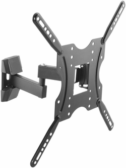 Кронштейн для телевизора Ultramounts (UM 903) черный 32"-55" макс.20кг настенный поворотно-выдвижной и наклонный