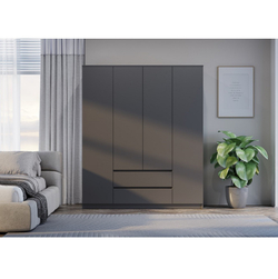 Шкаф для одежды и белья Симпл ШК-13, графит