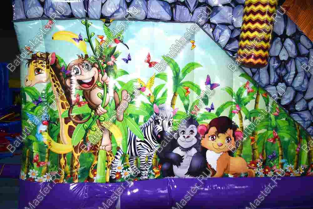 Надувной батут "В гостях у зебры"
