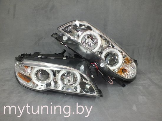 Передние фары Angel Eyes для BMW 3 E46 Coupe / Cabrio (03-06) CCFL Chrome XENON