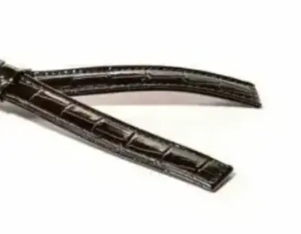 Ручки сумочные круглые узкие 53см, чёрный крокодил лаковый [4001-4]