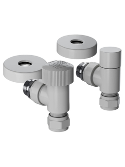 Набор термостатический угловой Royal Thermo Design Pro 15мм М30х1,5 (Белый)