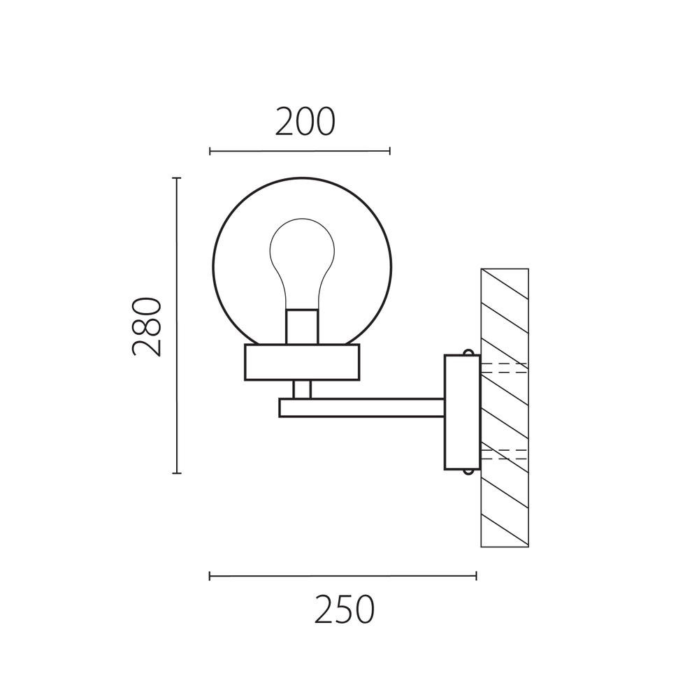 373620 Светильник BOLLA 1x10W (led) E27 ЧЕРНЫЙ IP65