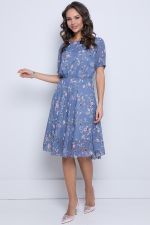 Платье Стильный шифон (блу) Diolche (Акция)