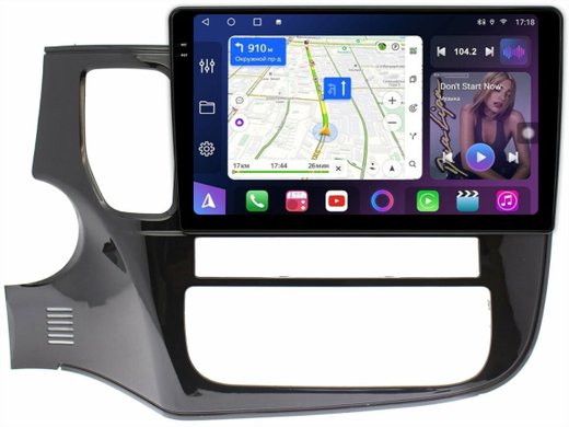 Магнитола Mitsubishi Outlander 3 2012-2022 (левый руль) - FarCar BM10-7163 монитор 10.36" QLED на Android 14, TS10, 4+32Гб, CarPlay, 4G SIM-слот