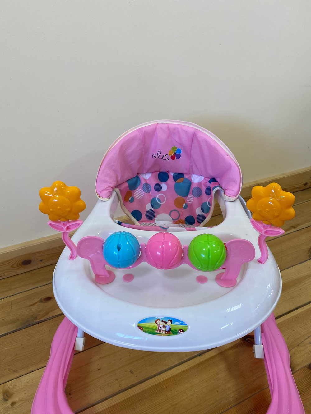 Ходунки "GAME C", 6 силиконовых колес, муз. (Alis) (розовый)