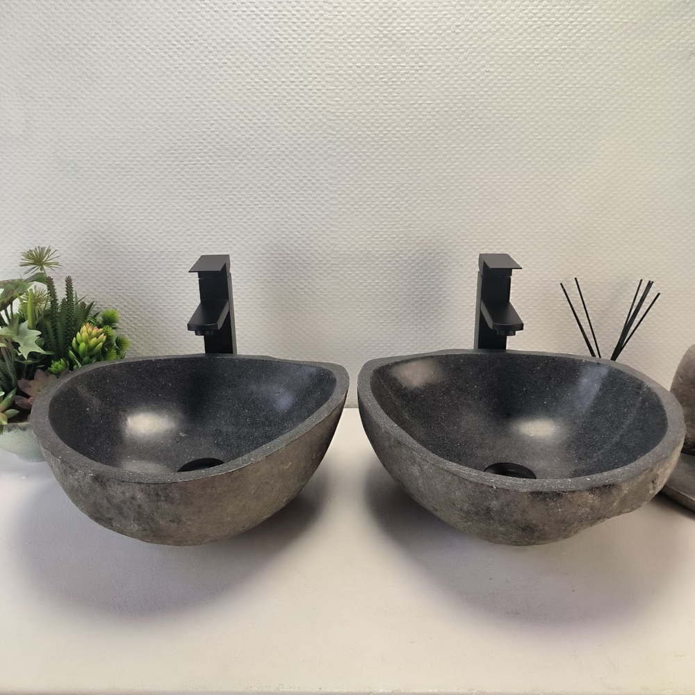 Раковина из речного камня ПАРА! RS-63695 39*37*15