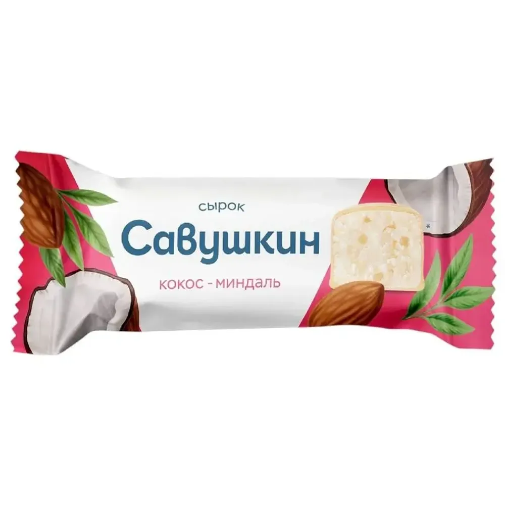 Сырок "Савушкин" кокос миндаль 40г