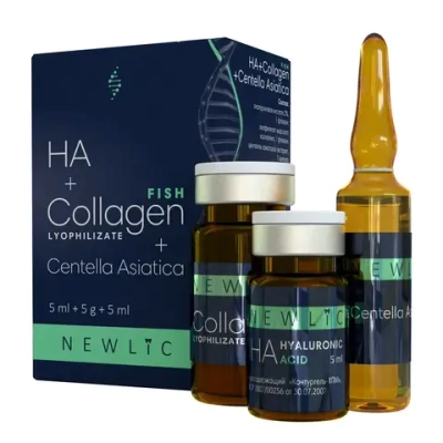 Collagen Fish+HA+Centella Asiatica Newlic | Коллаген + ГК 2% + Центелла Азиатика