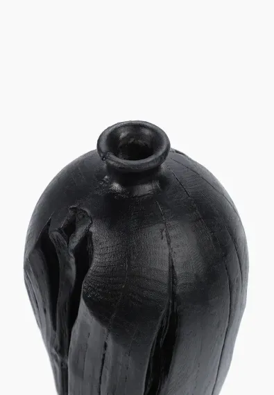 Ваза №3 (черная) Декор 16х15х35см