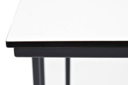 "Тулон" интерьерный стол из HPL квадратный 40х40, H60, цвет молочный