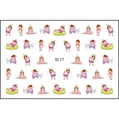 Gurunail Наклейки ультратонкие для ногтей на клеевой основе ST17