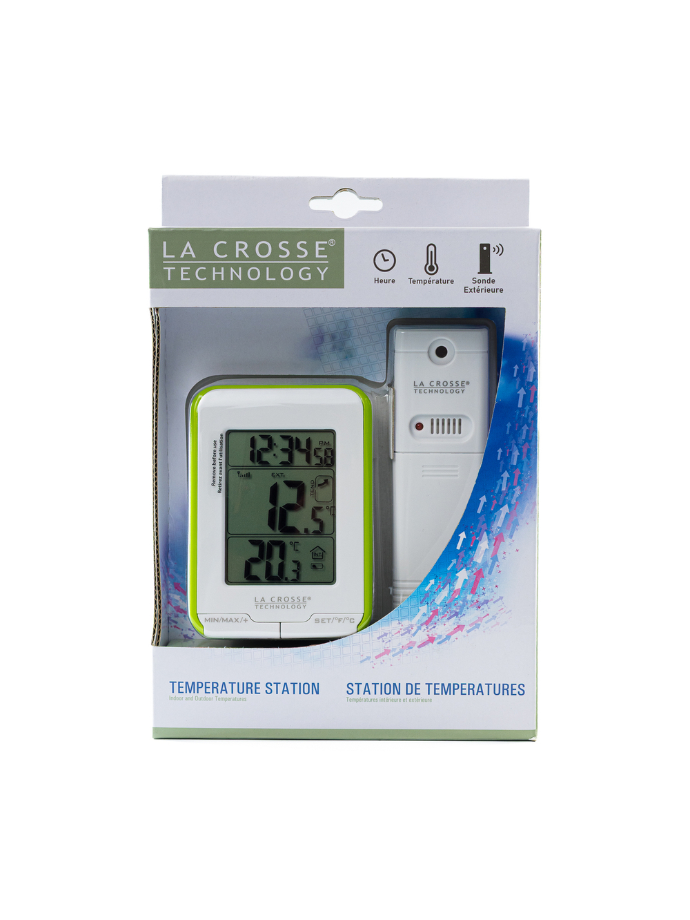 Термометр LA CROSSE WS6810 с наружным датчиком, зеленый