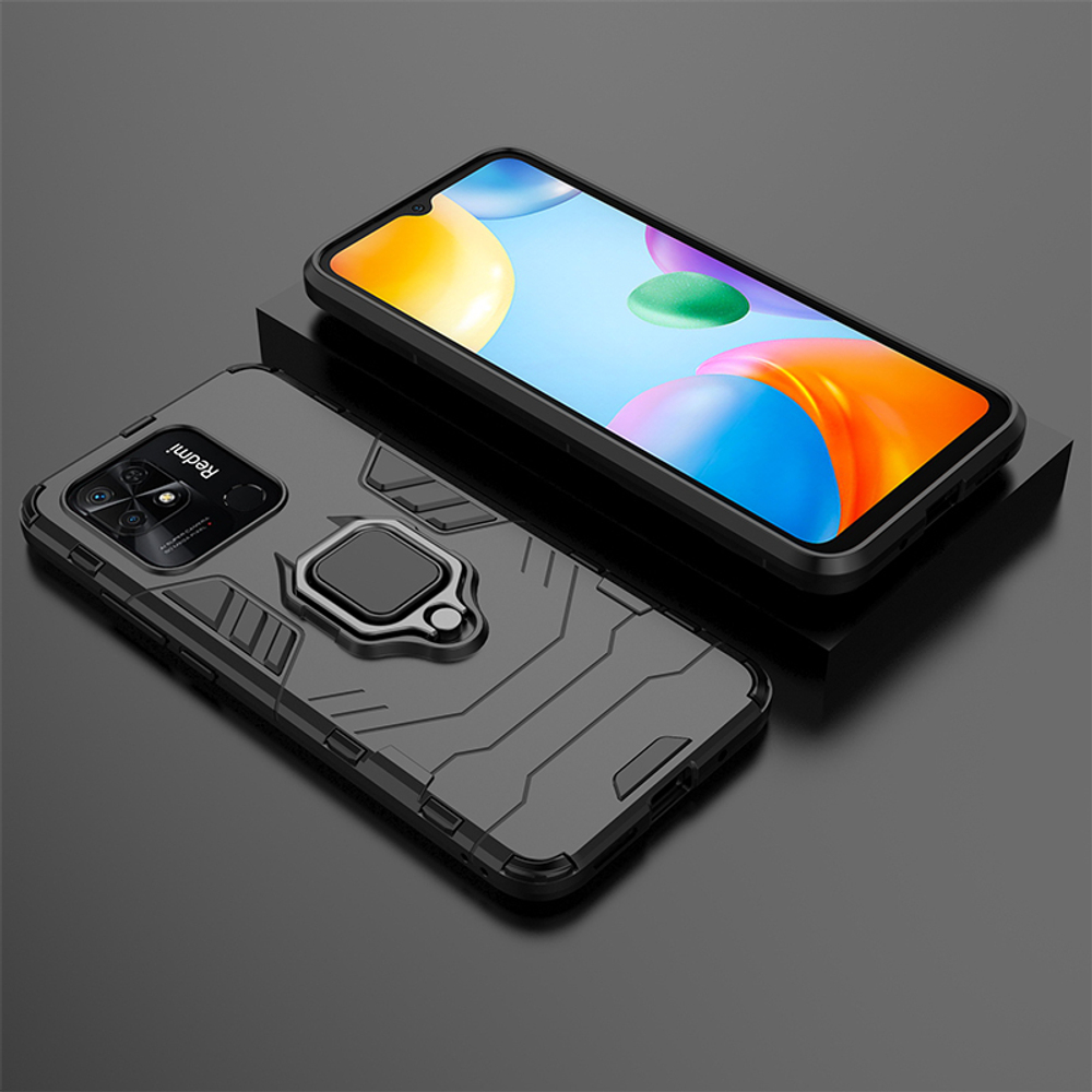 Противоударный чехол с кольцом Panther Case для Xiaomi Redmi 10C