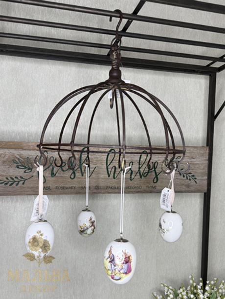 Подвес декоративный "Корона" коричневый большой 32х31,5см CAMPO Home & Garden