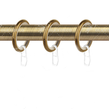 Кольцо бесшумное круглое металлическое для труб d19 мм, цвет антик (10 шт)