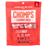 Chomps, Chomplings, оригинальные говяжьи мини-стики, неострый вкус, 6 палочек по 14 г (0,5 унции)