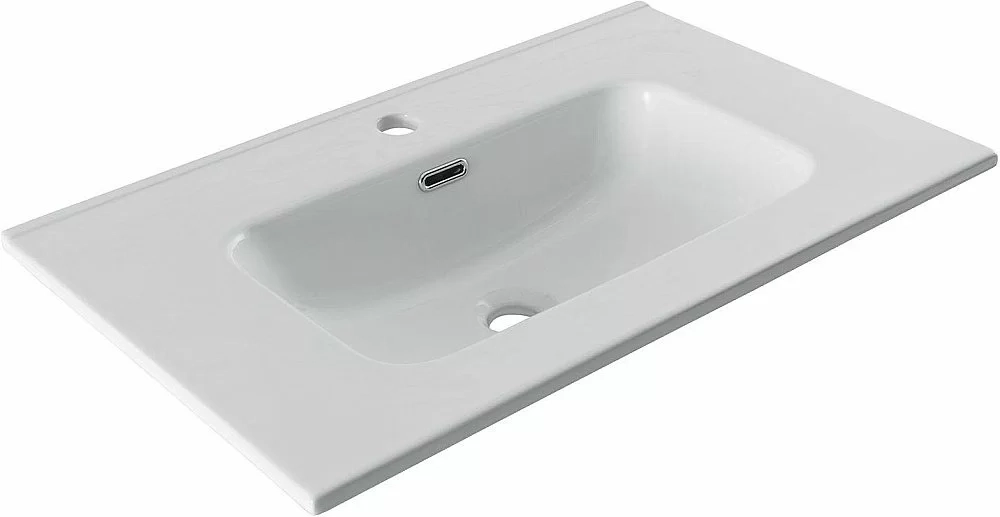 Тумба с раковиной Aquanet Вега 70 344122+284027 белая глянцевая