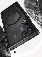 Чехол с Магсейф для Nubia Red Magic 11 Air прозрачный матовый с черным бортом WLONS