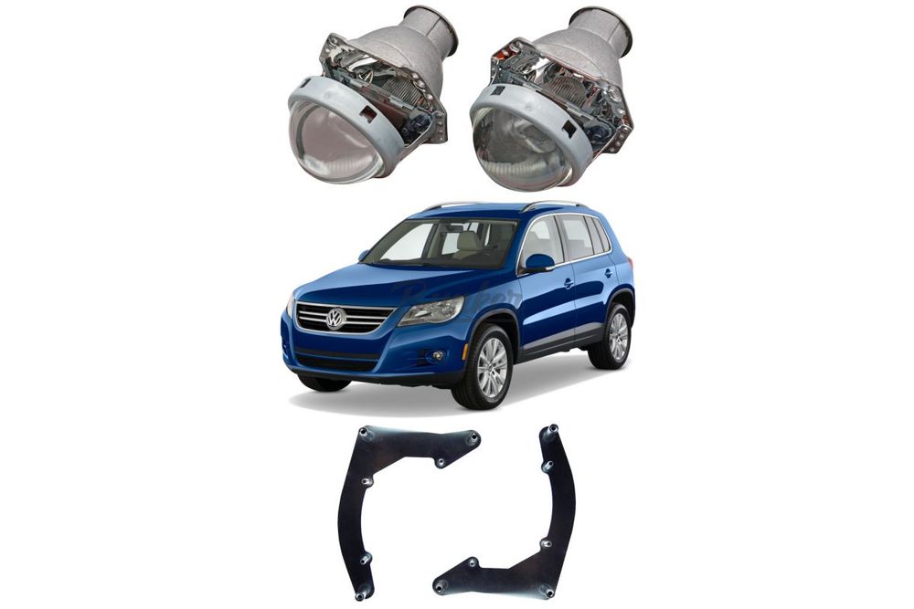 Готовый комплект для замены штатных линз Volkswagen Tiguan I дорестайлинг 2007-2011