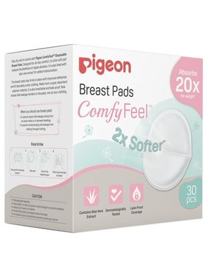 PIGEON Comfy Feel Breast Pads Вкладыши для бюстгралтера с алоэ, 30 шт в уп.