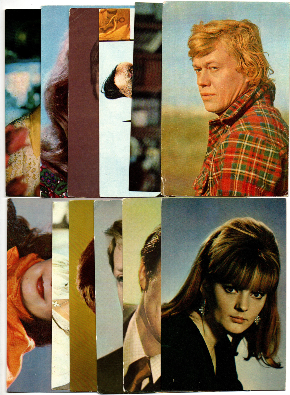 №113 Открытки Артисты и актёры СССР 1970–1980-е г. 25 штук. Цветные, чистые, без повторов