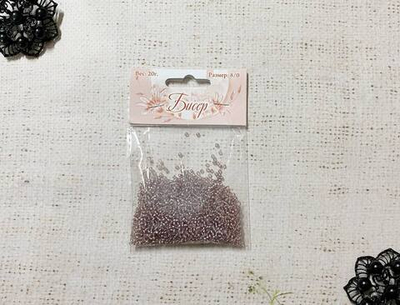 Бисер некалиброванный, 20 гр, размер 12/0, пр-во Китай