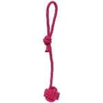Игрушка - канат для собак мелких и средних пород «НЕСКУЧАЙКА», цвет фуксия, 27,5см / 53гр (лейбл)