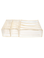 Набор из 3 -х прозрачных органайзеров для белья "Нежность" (6+7+11 ячеек)