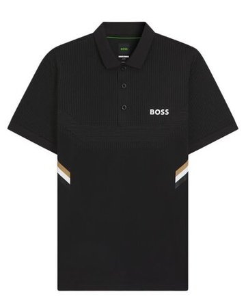Мужское теннисное поло BOSS Active Slim Fit With Moisture Management Shirt - black