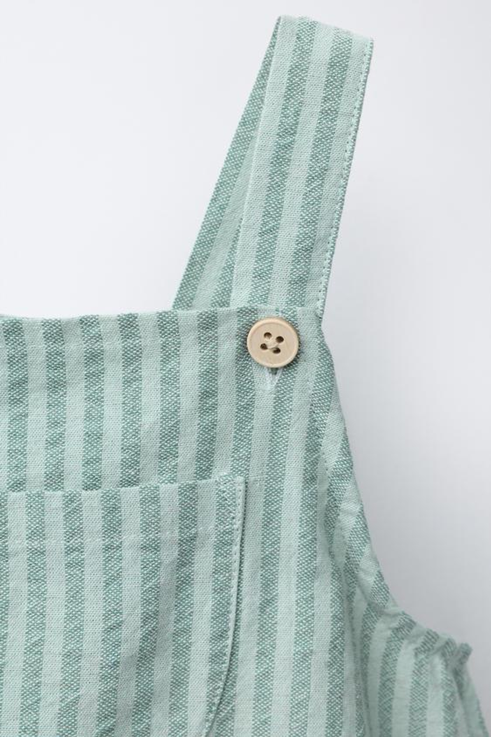 ZARA КОРОТКИЙ КОМБИНЕЗОН В ПОЛОСКУ, ЦВЕТ МОРСКОЙ ВОЛНЫ