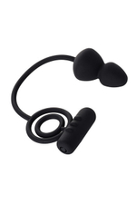 Анальная пробка с дополнительной стимуляцией EROTIST Ruffle S-Size (Цвет: черный)