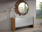 Сервант Angel Cerda 3261/SB23067 серебристый из ореха и керамики с мраморной отделкой