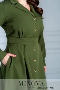 Платье 3175B-Хаки Minova