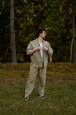 Брюки "Linen" оливковые