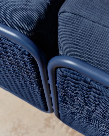 Уличный 3-местный диван Sedalis из алюминия и синей веревки 210 см La Forma Испания 