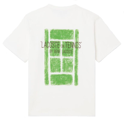 Теннисная футболка Lacoste Printed Cotton - flour