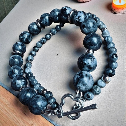 Браслет. Застывший Туман. Ларвикит