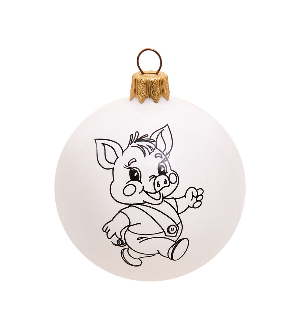 Элита НФШ-1533 Ел.украшение Шар «Свинка» 65 мм