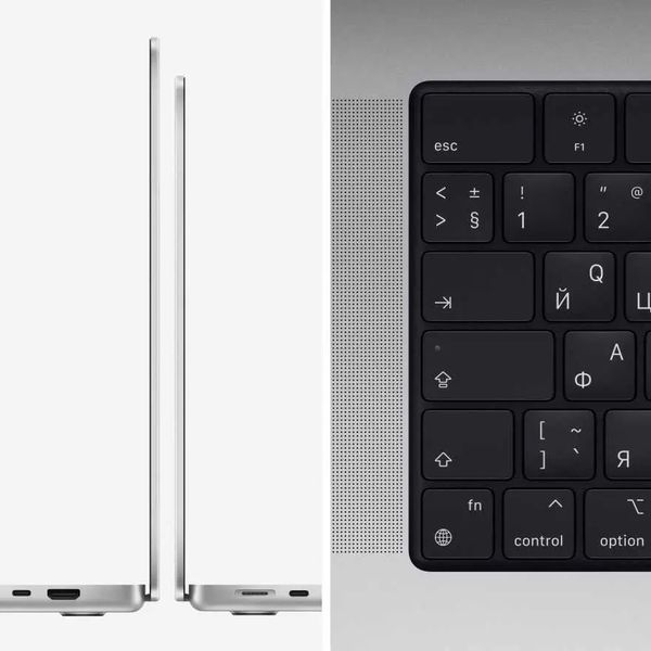 Ноутбук Apple MacBook Pro 16" Late 2021 MK1F3LL/A (M1 Pro 10C CPU, 16C GPU, RAM 16 ГБ, SSD 1 ТБ), серебристый