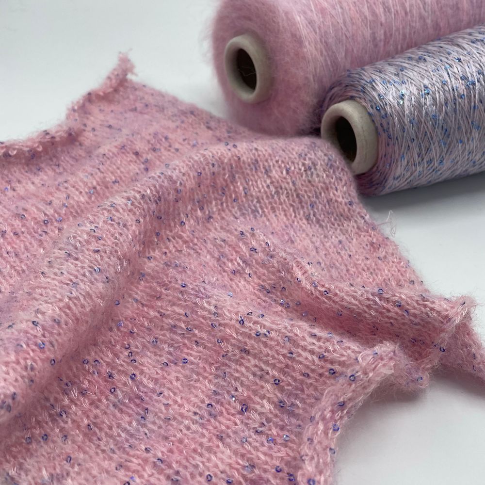 Набор № 79 Вспушеный меринос + Пайетки