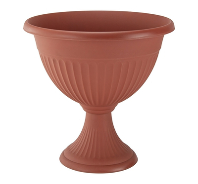 Кашпо-вазон ЛИВИЯ на ножке D370мм низкий М3207