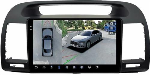 Магнитола для Toyota Camry 30 2001-2006 (рамка черная) - FarCar BX3020M-360 монитор 9.5" 2K QLED на Android 13, Быстрая, CarPlay, 4G SIM-слот, 4 камеры в комплекте
