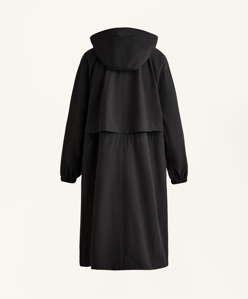 Oysho Сверхлегкий плащ с водонепроницаемостью 10 000 мм, черный