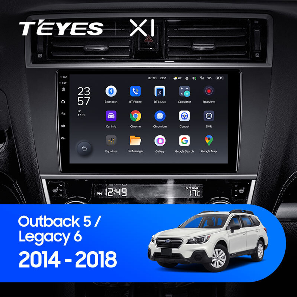 Teyes X1 9" для Subaru Outback, Legacy 2014-2018