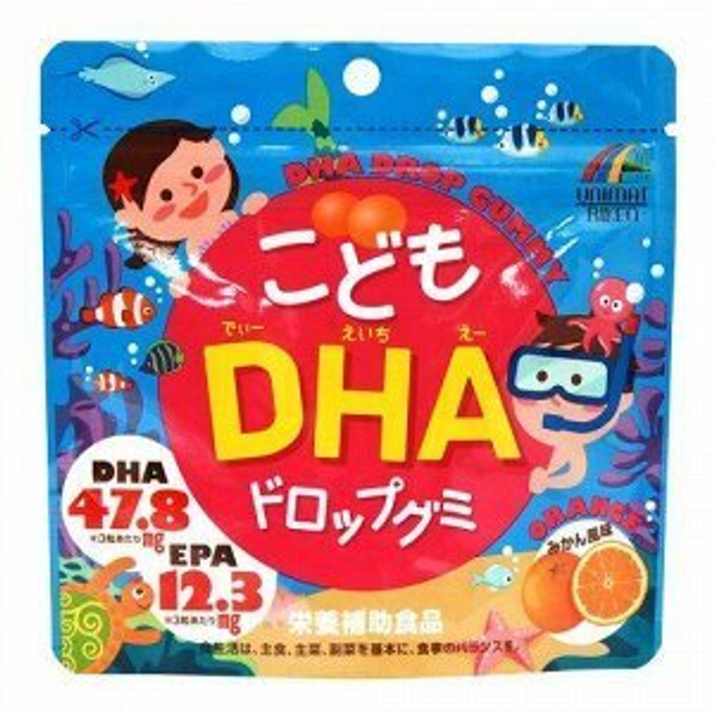 UNIMAT RIKEN - DHA  детские витамины омега-3 с апельсиновым вкусом