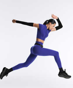 OYSHO Легинсы Compressive светоотражающие с высокой посадкой и длиной до щиколотки, кобальтовый