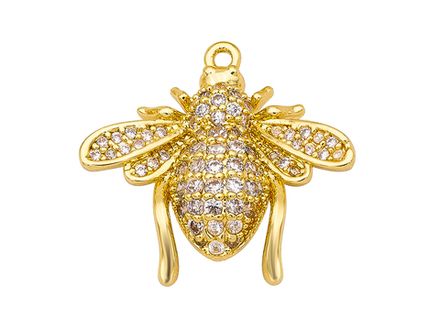 Подвеска "Жук" 17,5мм, со стразами