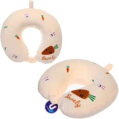 Подушка дорожная «TRIP - Vita», Морковка, мемори-эффект, цвет персиковый